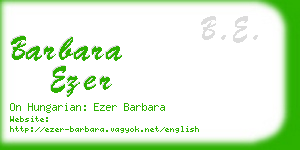 barbara ezer business card